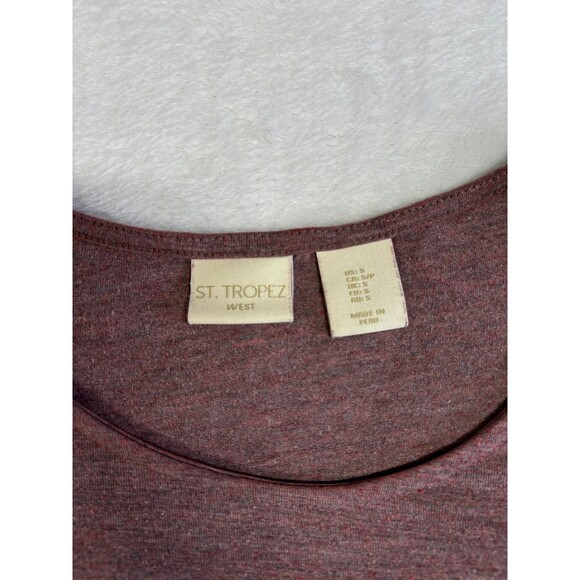 St. Tropez West Mauve Purple Mineral Wash Short Sleeve Tee Shirt size small - Picture 2 of 5